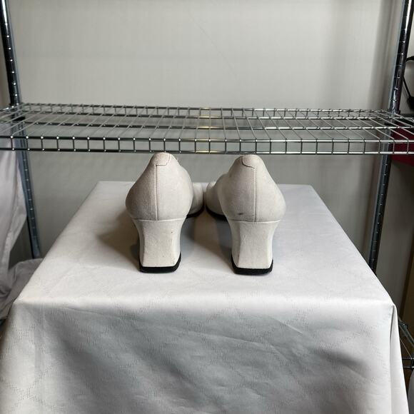 Sandro Vicari For Yorke‎ Size 38.5/8 Ivory Pumps Career Euro Old Money Classic - Picture 7 of 7